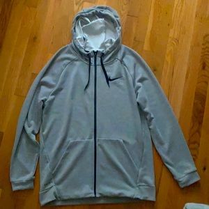 Nike hoodie, gray, rarely worn, size large